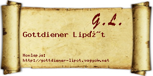 Gottdiener Lipót névjegykártya